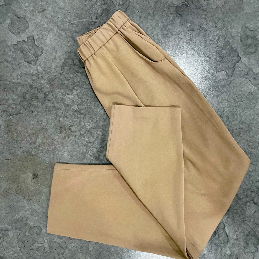 Tan Flare Slacks